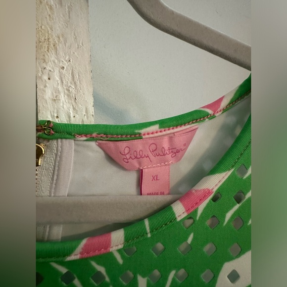 Lilly Pulitzer Perla Laser Cut Pink Pout Flamenco Dress - Picture 3 of 6